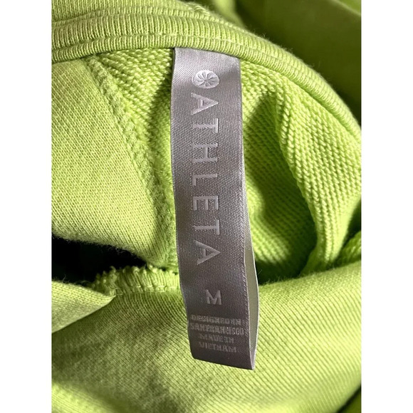 Athleta Lime Green‎ Cropped Hoodie - Picture 4 of 5